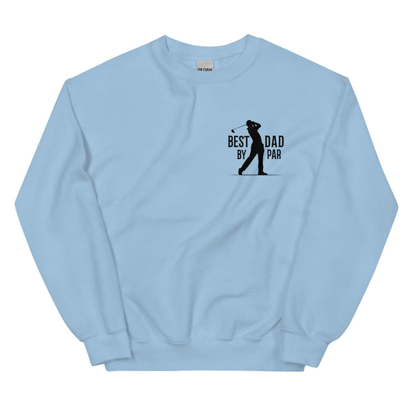 Best Dad By Par Black Man Premium Sweatshirt - Light Blue / S - ArtyKoala