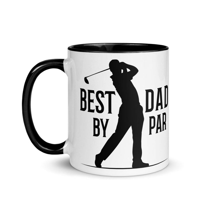 Best Dad By Par Colorful Print Mug - Black - 11 oz - ArtyKoala