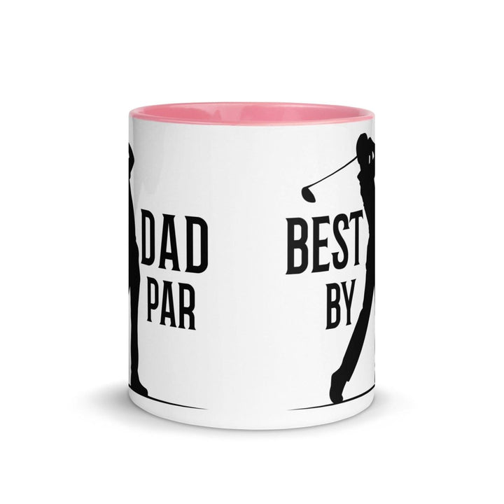 Best Dad By Par Colorful Print Mug - Pink - 11 oz - ArtyKoala