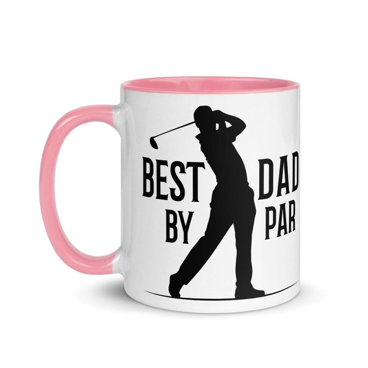 Best Dad By Par Colorful Print Mug - Pink - 11 oz - ArtyKoala