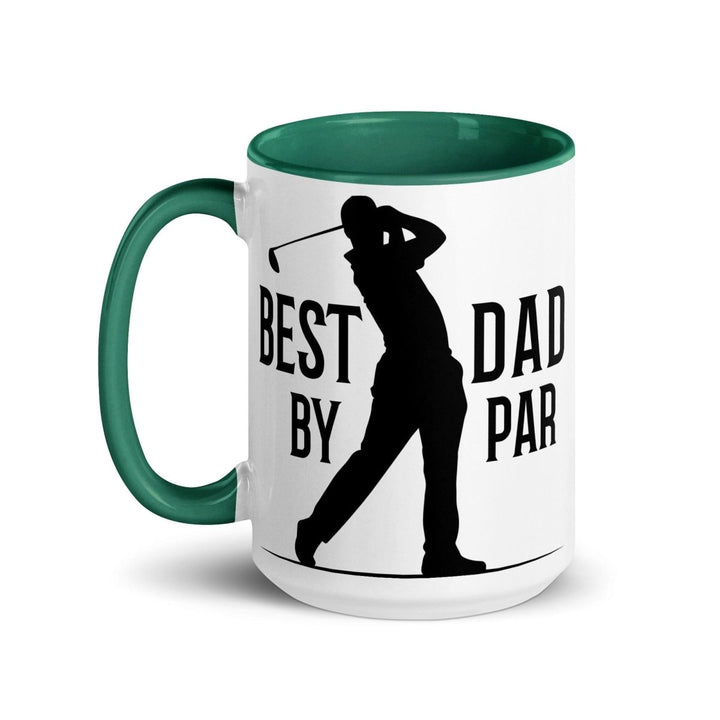 Best Dad By Par Colorful Print Mug - Dark green - 15 oz - ArtyKoala