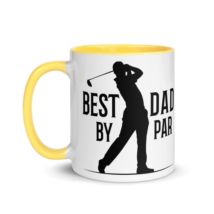Best Dad By Par Colorful Print Mug - Black - 11 oz - ArtyKoala