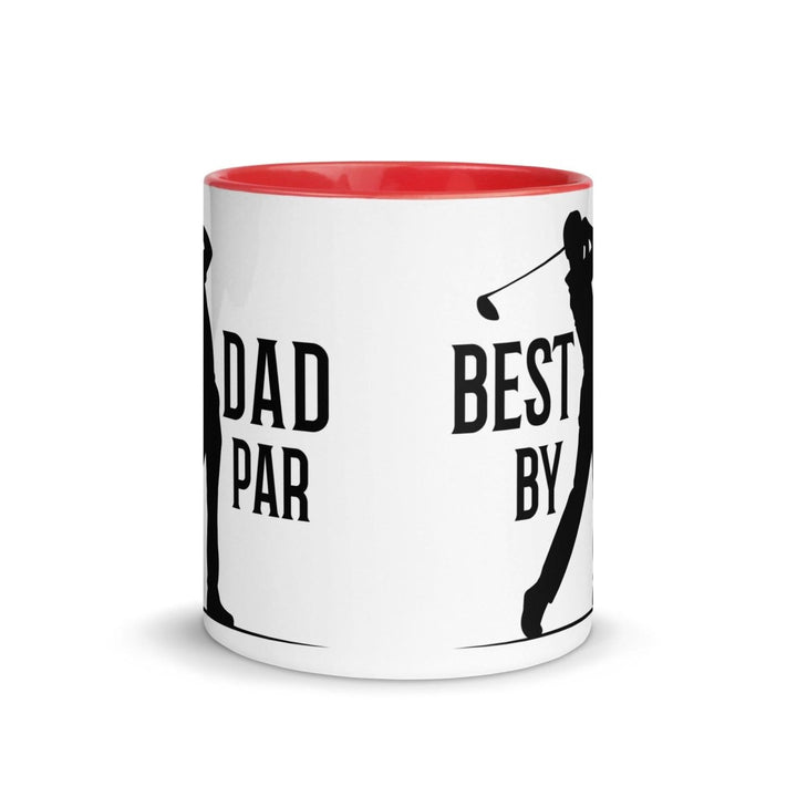 Best Dad By Par Colorful Print Mug - Red - 11 oz - ArtyKoala