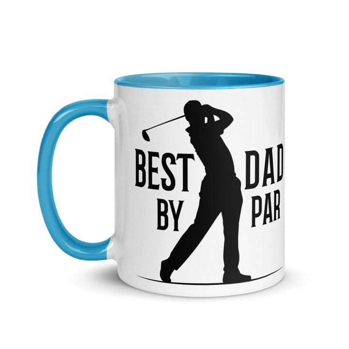 Best Dad By Par Colorful Print Mug - Blue - 11 oz - ArtyKoala