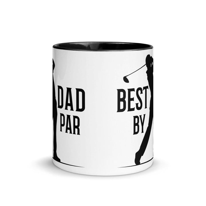 Best Dad By Par Colorful Print Mug - Black - 11 oz - ArtyKoala