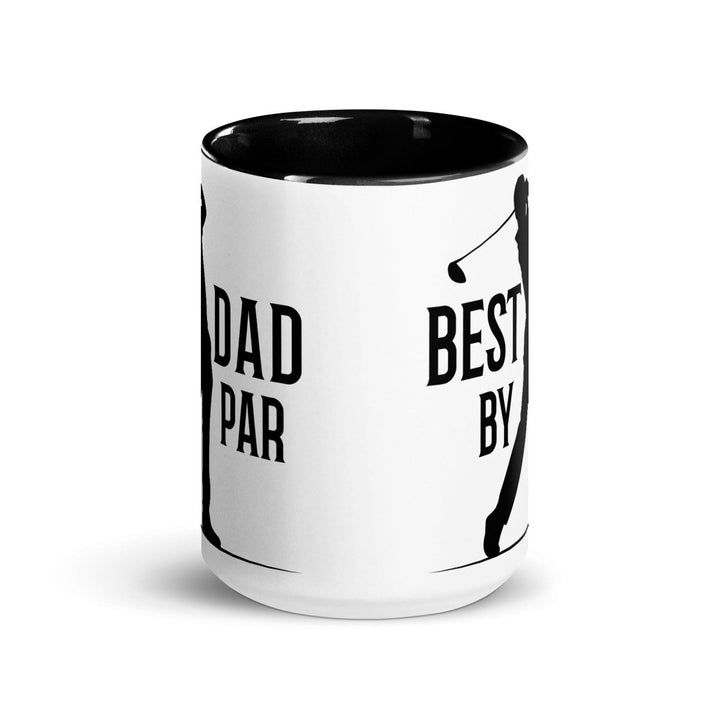 Best Dad By Par Colorful Print Mug - Black - 15 oz - ArtyKoala