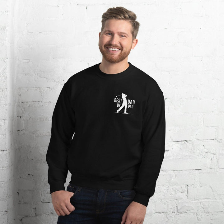 Best Dad By Par White Graphic Sweatshirt - Black - S - ArtyKoala