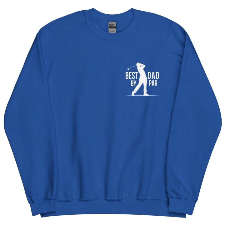 Best Dad By Par White Graphic Sweatshirt - Royal - S - ArtyKoala