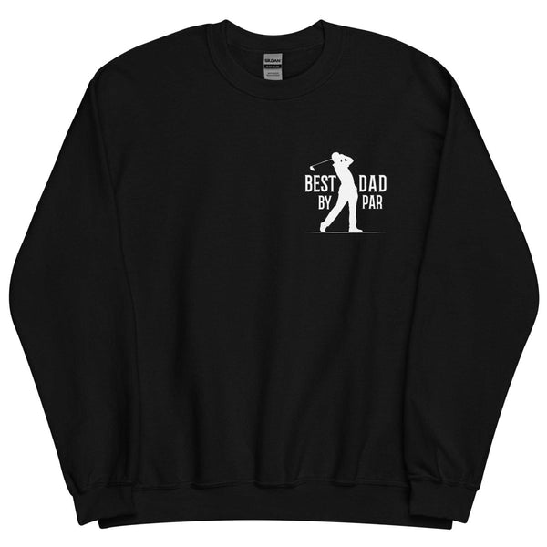 Best Dad By Par White Graphic Sweatshirt - Black - S - ArtyKoala