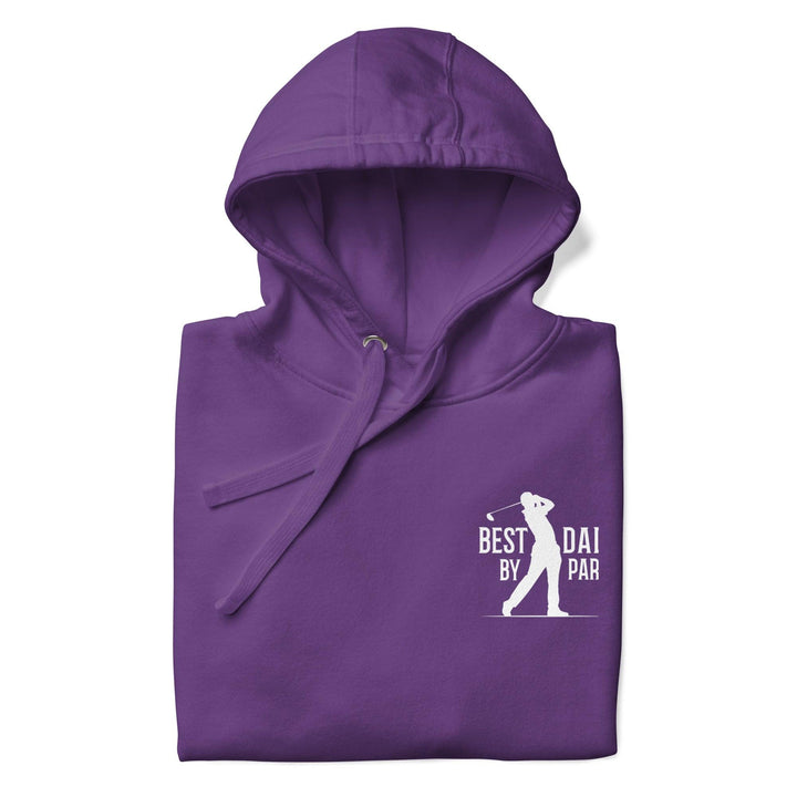 Best Dad By Par White Man Premium Hoodie - Purple / S - ArtyKoala