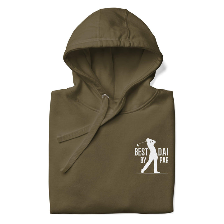 Best Dad By Par White Man Premium Hoodie - Military Green / S - ArtyKoala