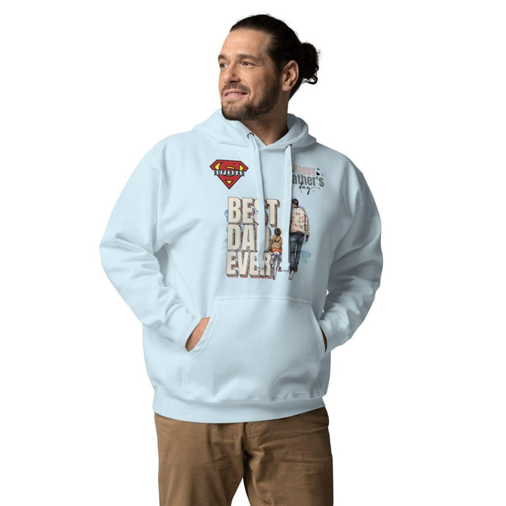 Best Dad Ever Graphic Hoodie - Sky Blue - S - ArtyKoala