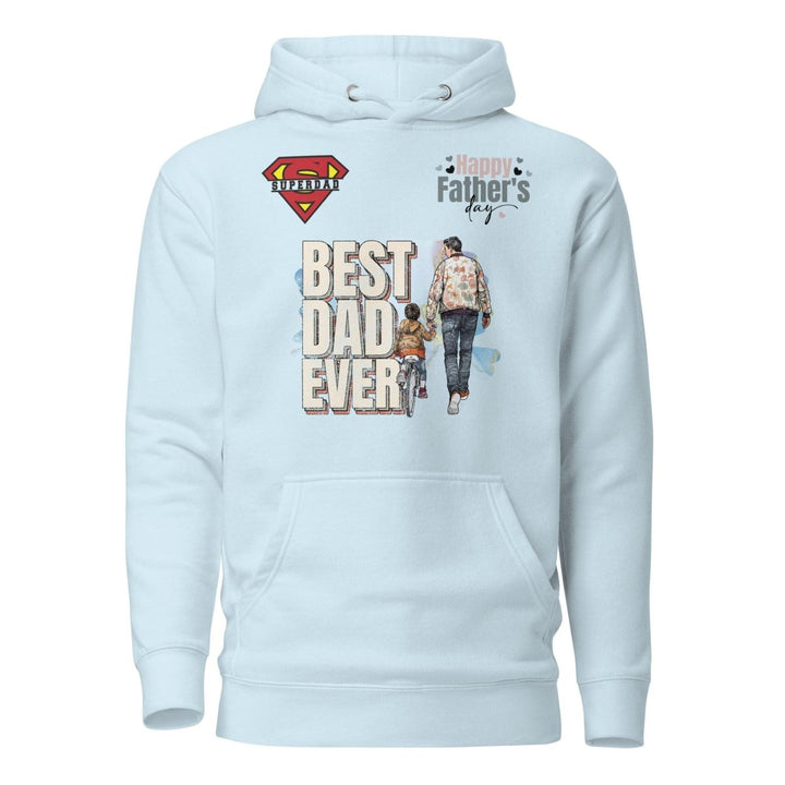 Best Dad Ever Graphic Hoodie - Sky Blue - S - ArtyKoala