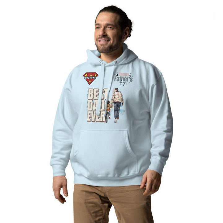 Best Dad Ever Graphic Hoodie - Sky Blue - S - ArtyKoala