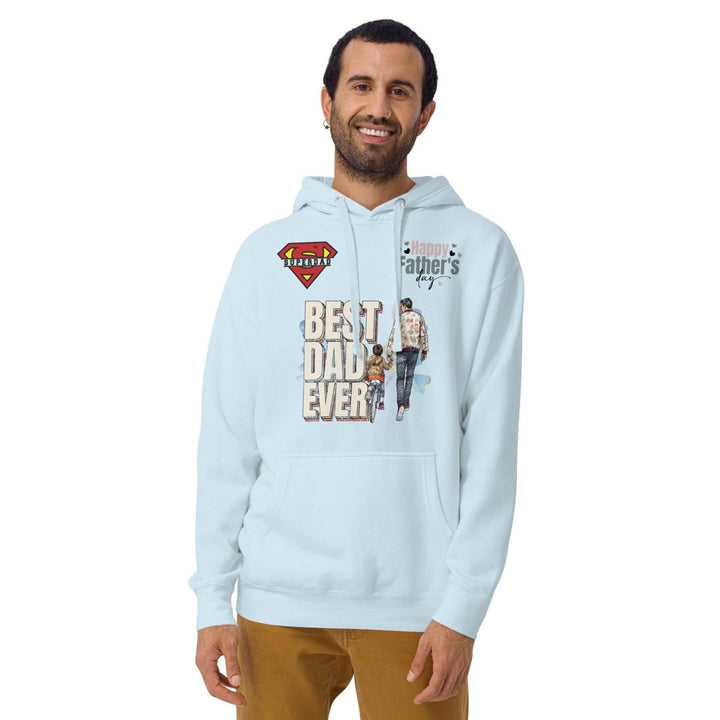 Best Dad Ever Graphic Hoodie - Sky Blue - S - ArtyKoala