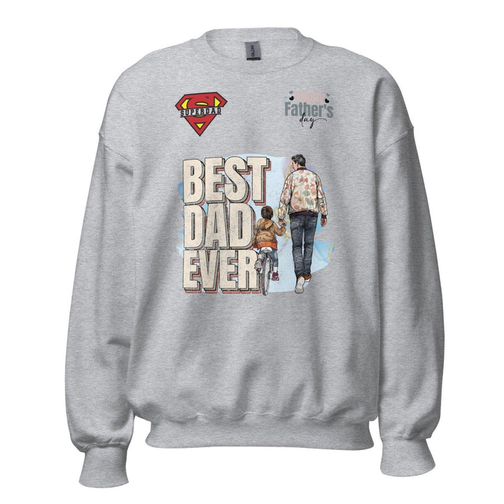 Best Dad Ever Graphic Sweatshirt - Sport Grey - S - ArtyKoala