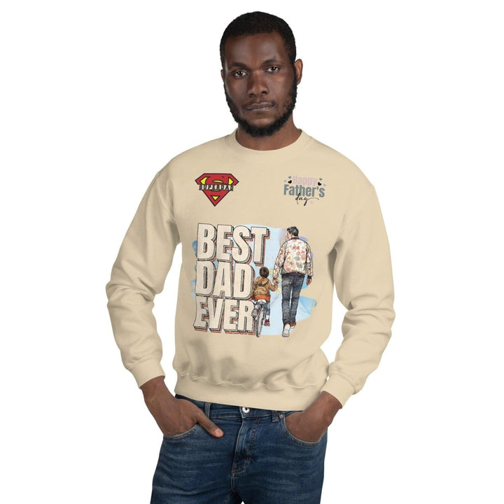 Best Dad Ever Graphic Sweatshirt - Sand - S - ArtyKoala