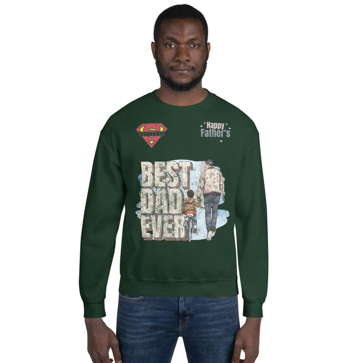 Best Dad Ever Graphic Sweatshirt - Red - S - ArtyKoala