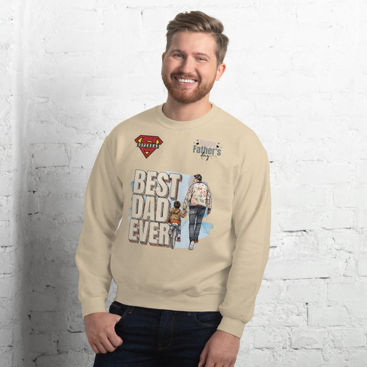 Best Dad Ever Graphic Sweatshirt - Sand - S - ArtyKoala
