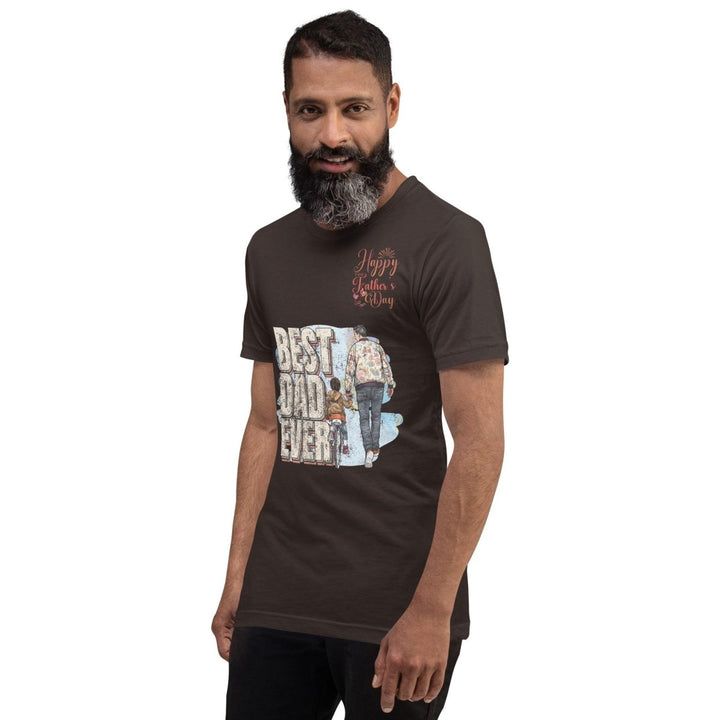 Best Dad Ever Graphic Tee - Brown - S - ArtyKoala