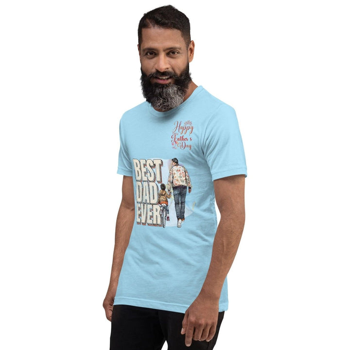 Best Dad Ever Graphic Tee - Ocean Blue - S - ArtyKoala