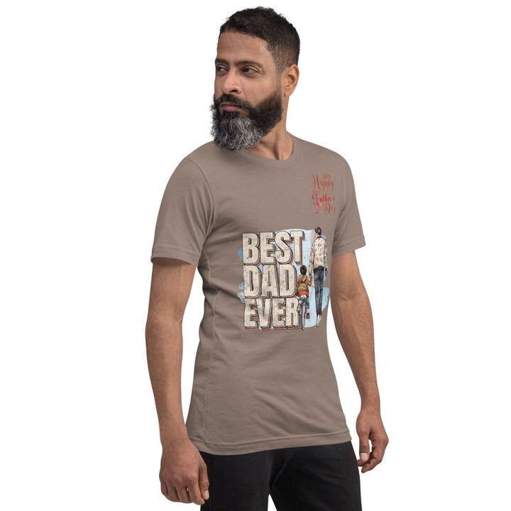 Best Dad Ever Graphic Tee - Pebble - S - ArtyKoala