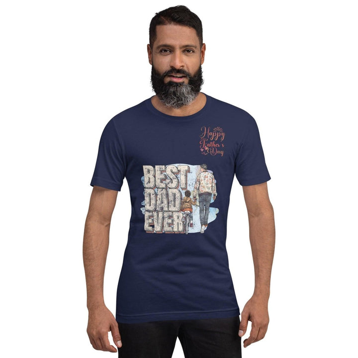 Best Dad Ever Graphic Tee - Navy - S - ArtyKoala