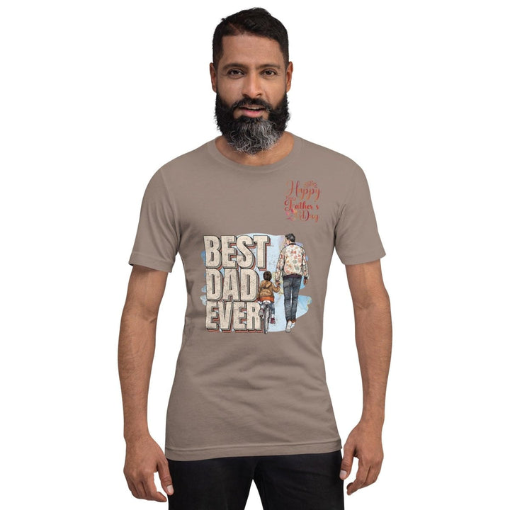 Best Dad Ever Graphic Tee - Pebble - S - ArtyKoala