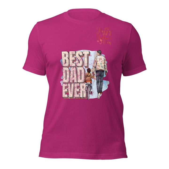 Best Dad Ever Graphic Tee - Berry - S - ArtyKoala