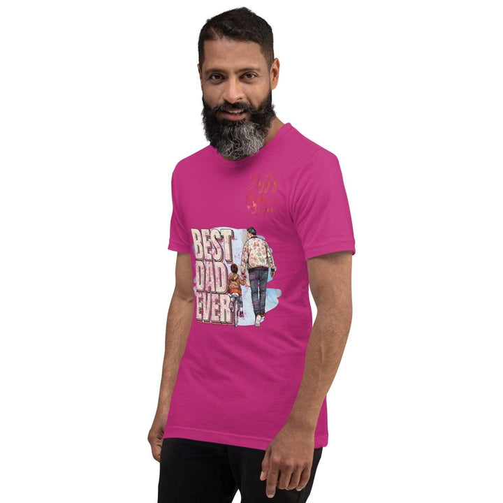 Best Dad Ever Graphic Tee - Berry - S - ArtyKoala