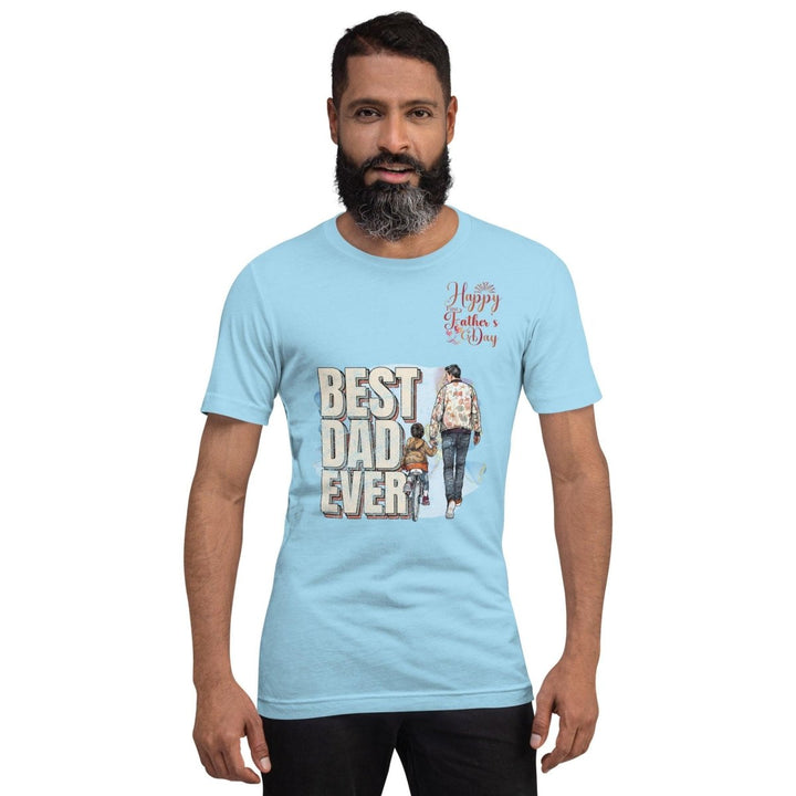 Best Dad Ever Graphic Tee - Ocean Blue - S - ArtyKoala