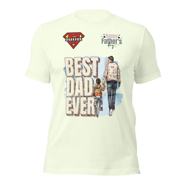 Best SuperDad Ever Graphic Tee - Citron - S - ArtyKoala