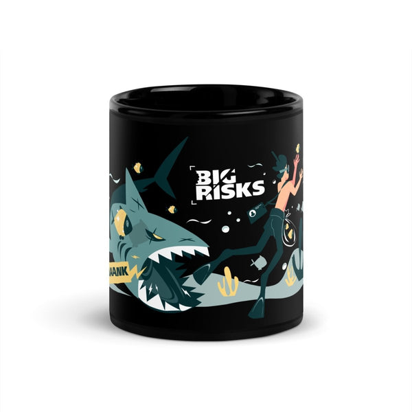 Big Risk Black Glossy Printed Mug - 11 oz - ArtyKoala