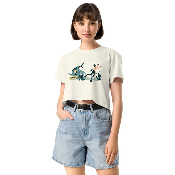 Big Risk Women’s Graphic Crop Tee - Natural - XS - ArtyKoala