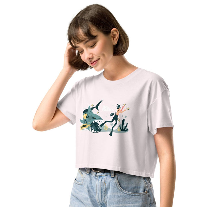 Big Risk Women’s Graphic Crop Tee - Orchid - XS - ArtyKoala
