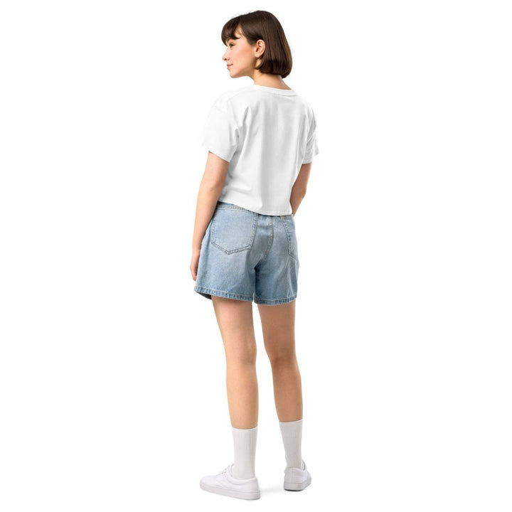 Big Risk Women’s Graphic Crop Tee - White - XS - ArtyKoala