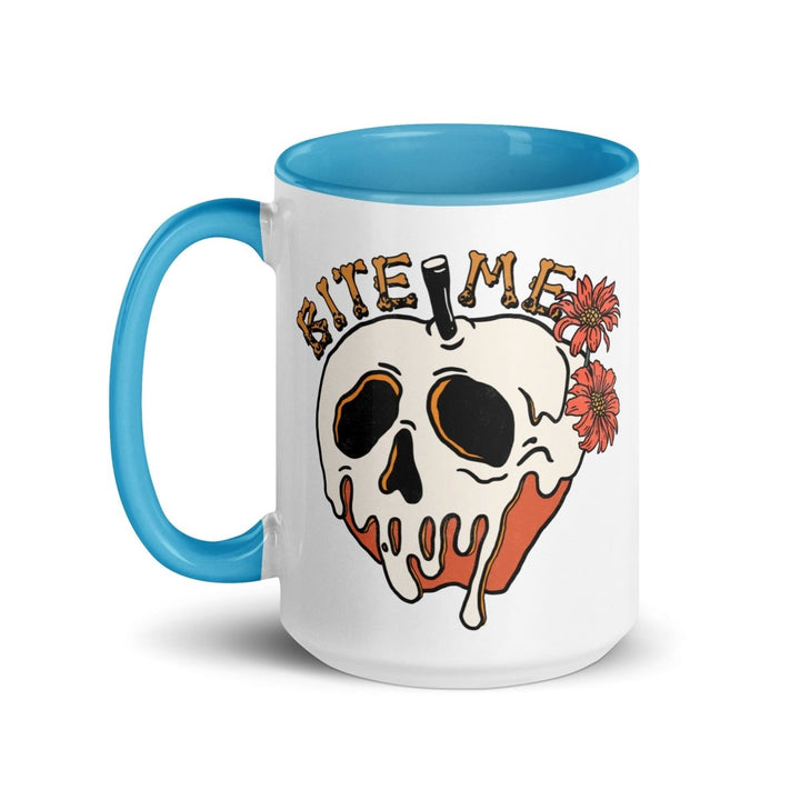 Bite Me Halloween Colorful Print Mug - Blue - 15 oz - ArtyKoala