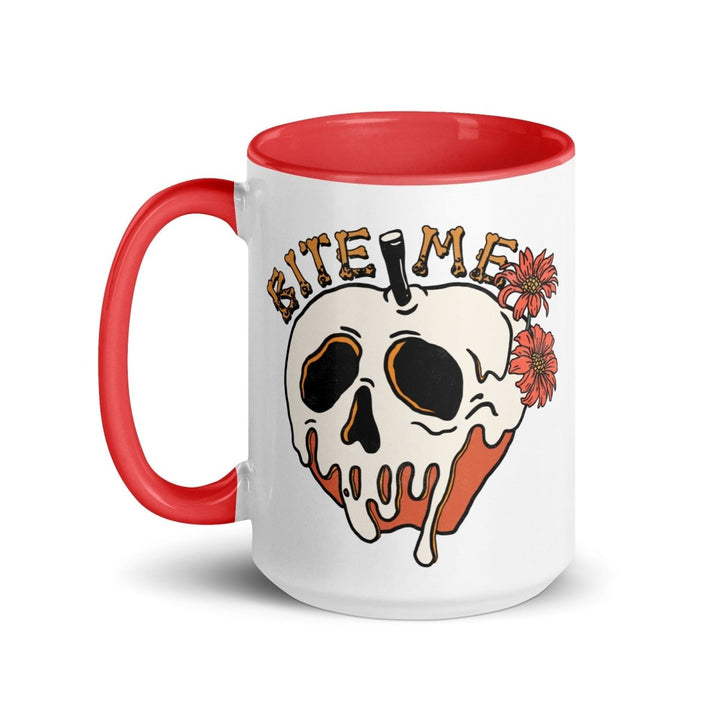 Bite Me Halloween Colorful Print Mug - Red - 15 oz - ArtyKoala