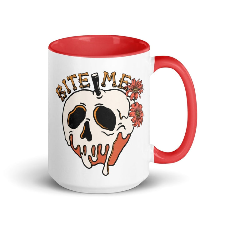 Bite Me Halloween Colorful Print Mug - Red - 15 oz - ArtyKoala