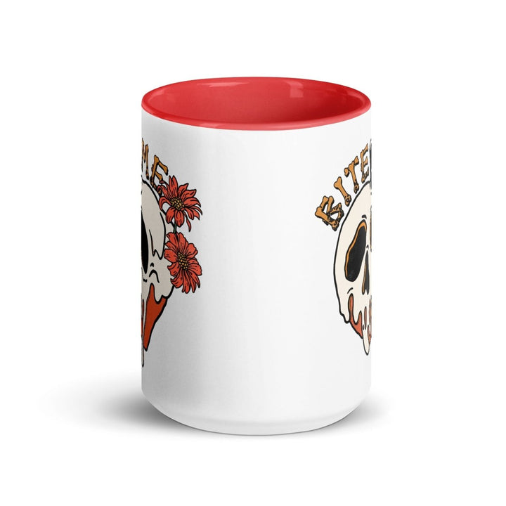 Bite Me Halloween Colorful Print Mug - Red - 15 oz - ArtyKoala