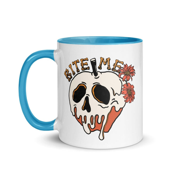 Bite Me Halloween Colorful Print Mug - Blue - 11 oz - ArtyKoala