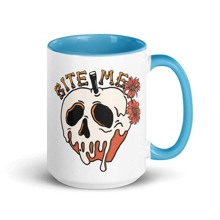 Bite Me Halloween Colorful Print Mug - Blue - 15 oz - ArtyKoala