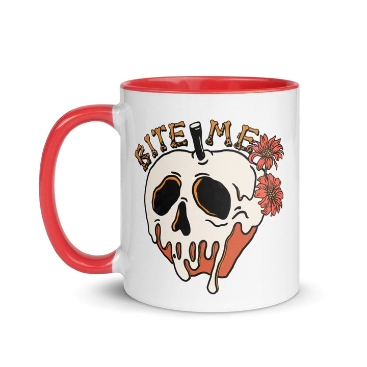 Bite Me Halloween Colorful Print Mug - Red - 11 oz - ArtyKoala