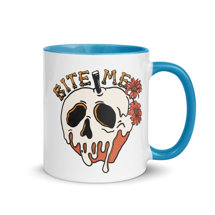 Bite Me Halloween Colorful Print Mug - Blue - 11 oz - ArtyKoala