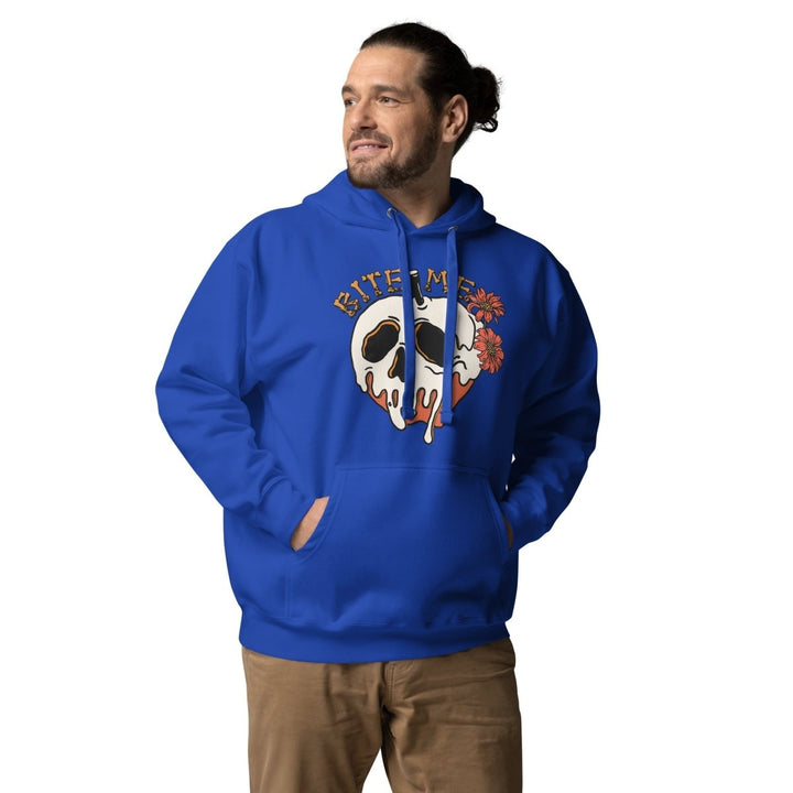 Bite Me Halloween Graphic Hoodie - Team Royal - S - ArtyKoala