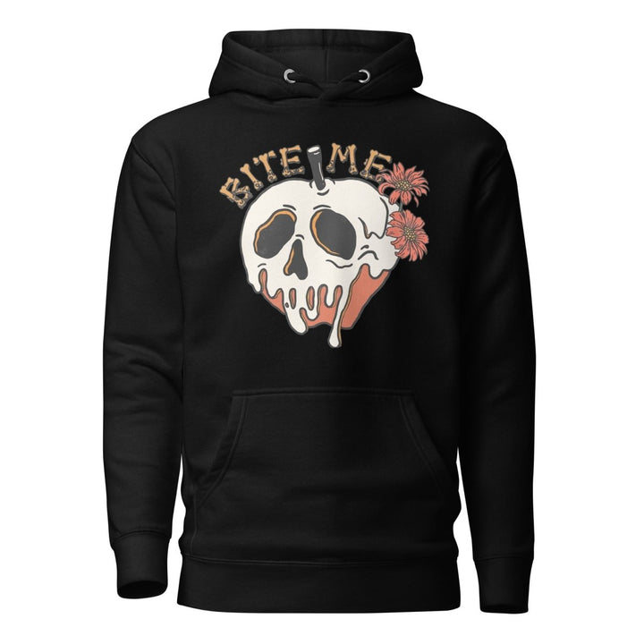 Bite Me Halloween Graphic Hoodie - Black - S - ArtyKoala
