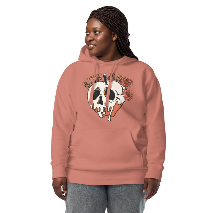 Bite Me Halloween Graphic Hoodie - Dusty Rose - S - ArtyKoala