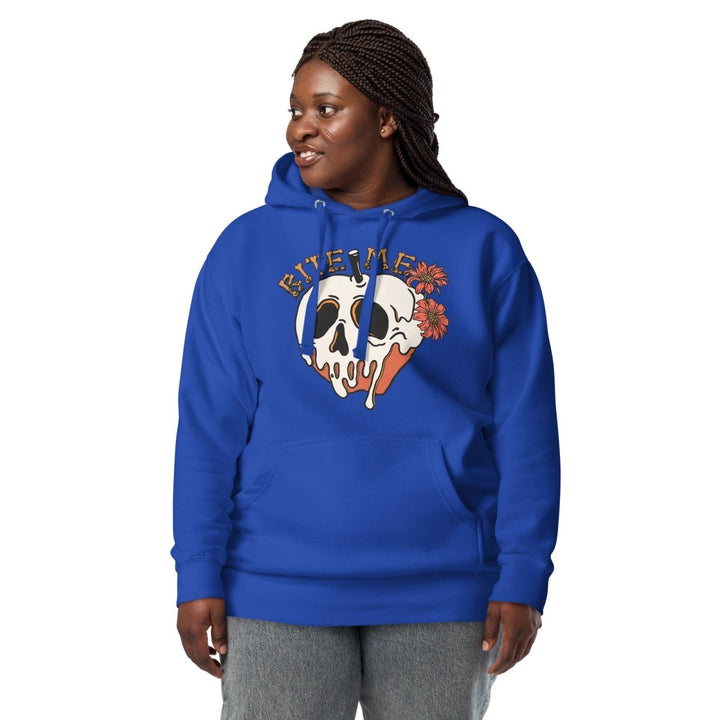 Bite Me Halloween Graphic Hoodie - Team Royal - S - ArtyKoala
