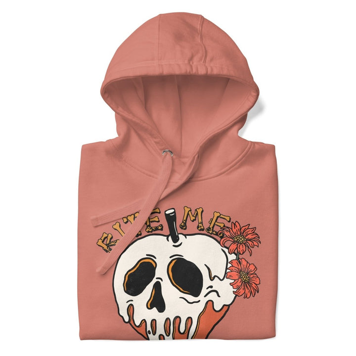 Bite Me Halloween Graphic Hoodie - Dusty Rose - S - ArtyKoala