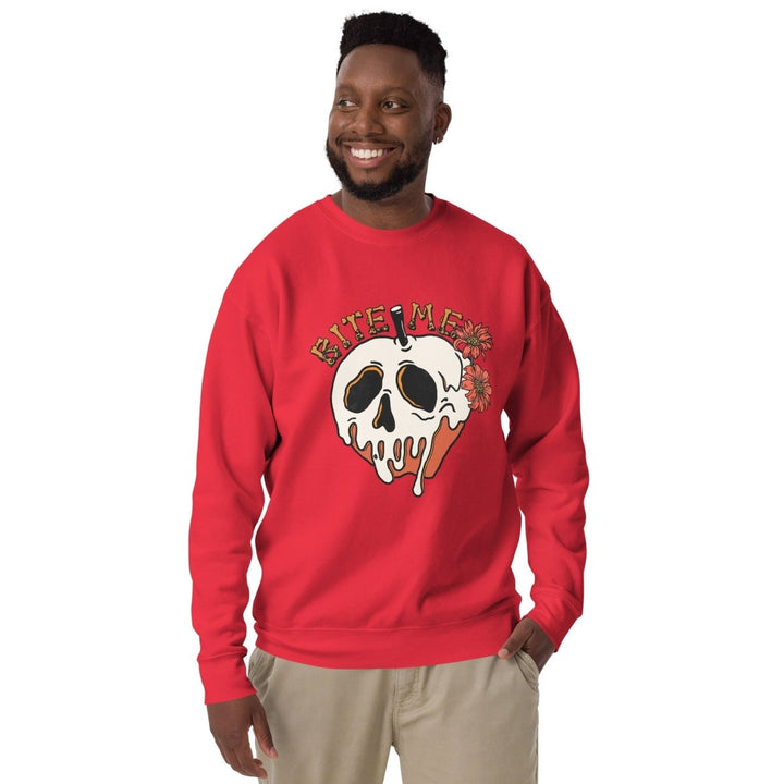 Bite Me Halloween Graphic Sweatshirt - Team Red - S - ArtyKoala